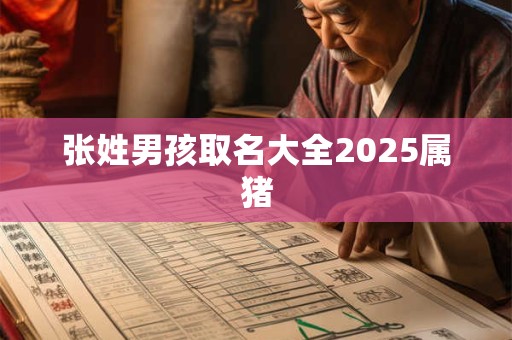 张姓男孩取名大全2025属猪