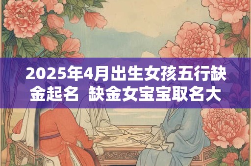 2025年4月出生女孩五行缺金起名  缺金女宝宝取名大全