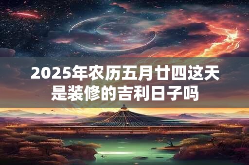2025年农历五月廿四这天是装修的吉利日子吗