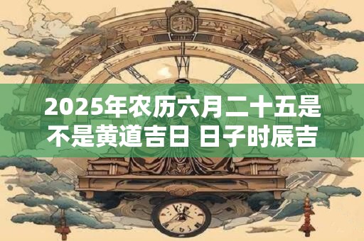 2025年农历六月二十五是不是黄道吉日 日子时辰吉凶
