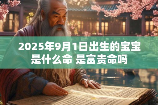 2025年9月1日出生的宝宝是什么命 是富贵命吗