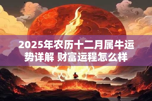 2025年农历十二月属牛运势详解 财富运程怎么样