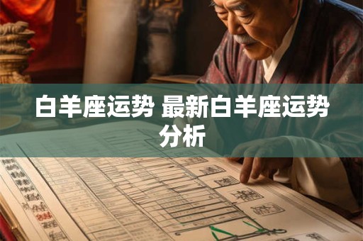 白羊座运势 最新白羊座运势分析