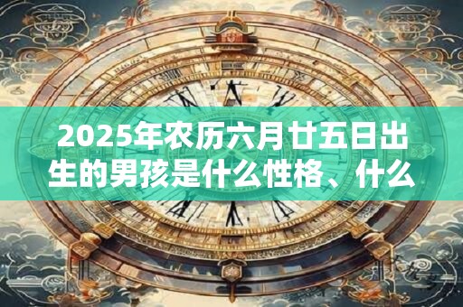 2025年农历六月廿五日出生的男孩是什么性格、什么命运