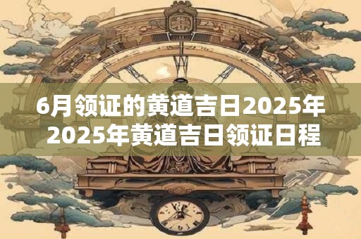 6月领证的黄道吉日2025年 2025年黄道吉日领证日程