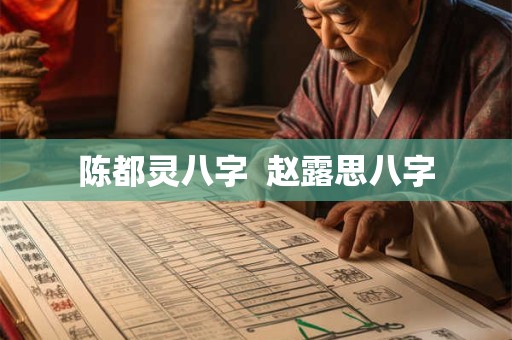 陈都灵八字  赵露思八字