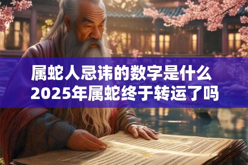 属蛇人忌讳的数字是什么 2025年属蛇终于转运了吗