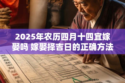 2025年农历四月十四宜嫁娶吗 嫁娶择吉日的正确方法 2025年农历四月十四宜嫁娶吗 嫁娶择吉日的正确方法