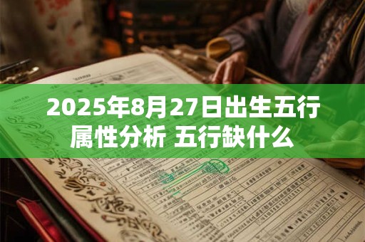 2025年8月27日出生五行属性分析 五行缺什么