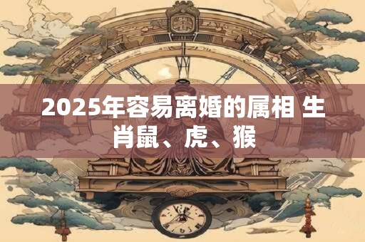 2025年容易离婚的属相 生肖鼠、虎、猴