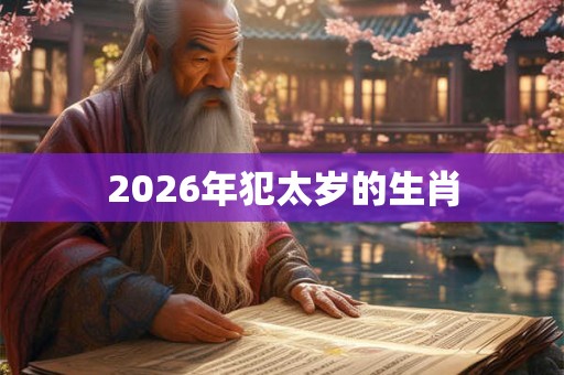 2026年犯太岁的生肖