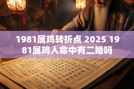 1981属鸡转折点 2025 1981属鸡人命中有二婚吗