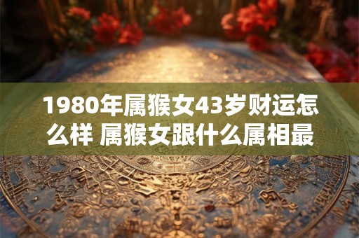 1980年属猴女43岁财运怎么样 属猴女跟什么属相最配