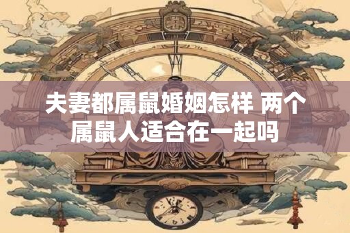 夫妻都属鼠婚姻怎样 两个属鼠人适合在一起吗