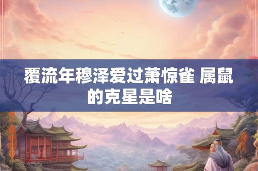 覆流年穆泽爱过萧惊雀 属鼠的克星是啥