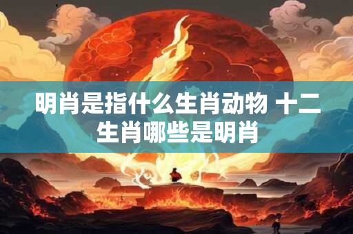 明肖是指什么生肖动物 十二生肖哪些是明肖