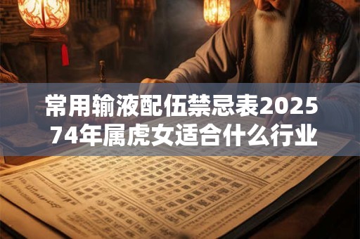 常用输液配伍禁忌表2025 74年属虎女适合什么行业