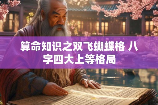 算命知识之双飞蝴蝶格 八字四大上等格局