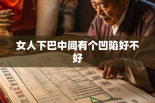女人下巴中间有个凹陷好不好