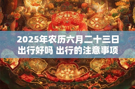 2025年农历六月二十三日出行好吗 出行的注意事项