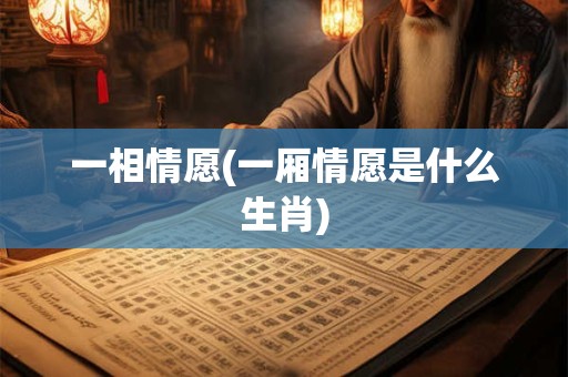 一相情愿(一厢情愿是什么生肖)
