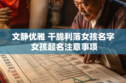 文静优雅 干脆利落女孩名字 女孩起名注意事项
