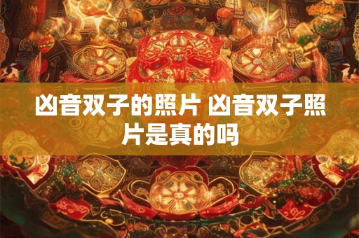 凶音双子的照片 凶音双子照片是真的吗