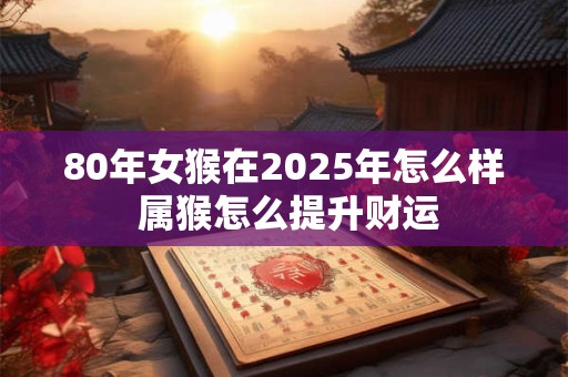 80年女猴在2025年怎么样 属猴怎么提升财运