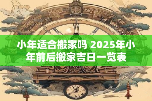 小年适合搬家吗 2025年小年前后搬家吉日一览表