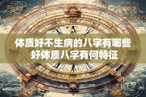 体质好不生病的八字有哪些 好体质八字有何特征
