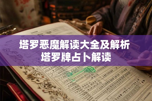 塔罗恶魔解读大全及解析 塔罗牌占卜解读