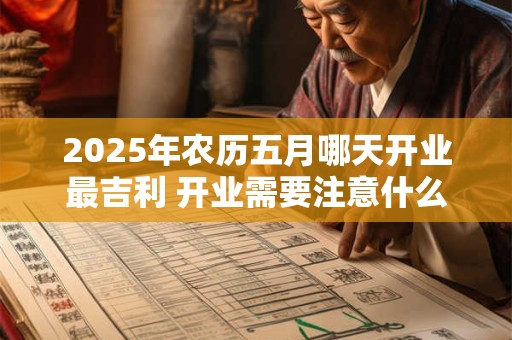 2025年农历五月哪天开业最吉利 开业需要注意什么