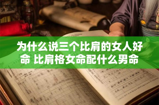 为什么说三个比肩的女人好命 比肩格女命配什么男命