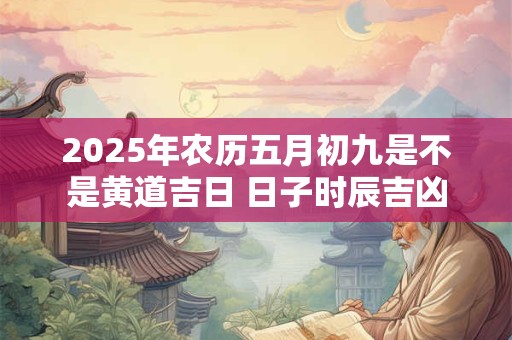 2025年农历五月初九是不是黄道吉日 日子时辰吉凶