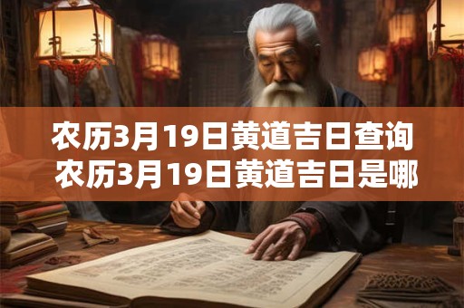 农历3月19日黄道吉日查询 农历3月19日黄道吉日是哪天