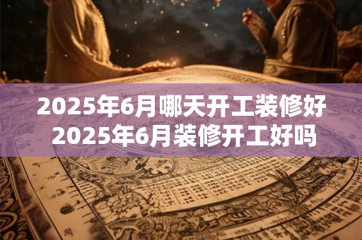 2025年6月哪天开工装修好 2025年6月装修开工好吗