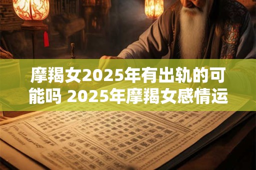 摩羯女2025年有出轨的可能吗 2025年摩羯女感情运势