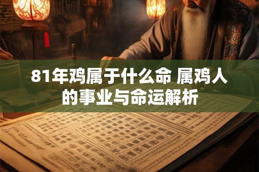 81年鸡属于什么命 属鸡人的事业与命运解析