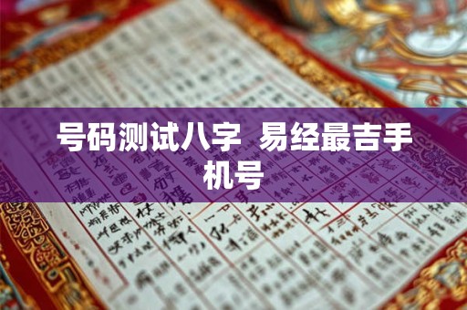 号码测试八字  易经最吉手机号