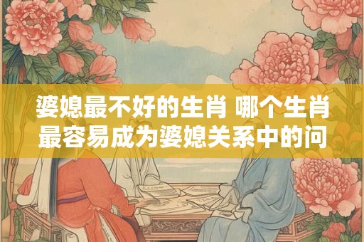 婆媳最不好的生肖 哪个生肖最容易成为婆媳关系中的问题生肖