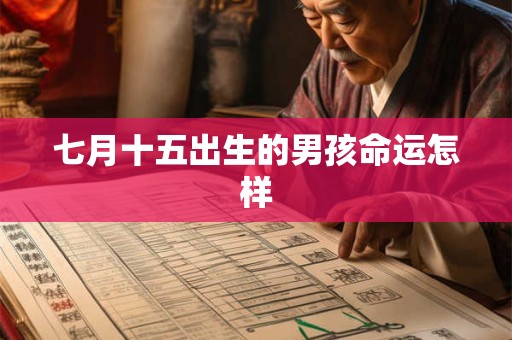 七月十五出生的男孩命运怎样