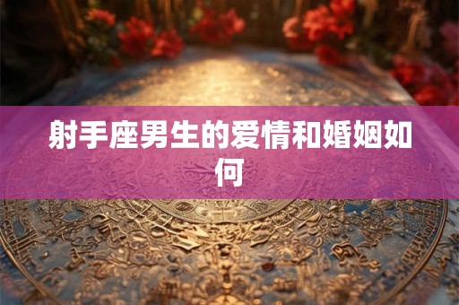 射手座男生的爱情和婚姻如何