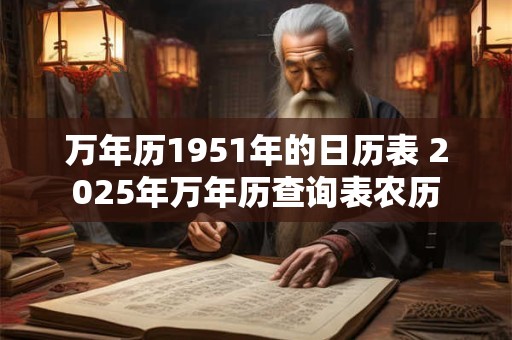 万年历1951年的日历表 2025年万年历查询表农历