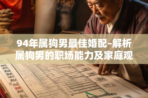 94年属狗男最佳婚配–解析属狗男的职场能力及家庭观念