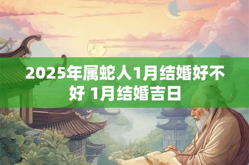 2025年属蛇人1月结婚好不好 1月结婚吉日