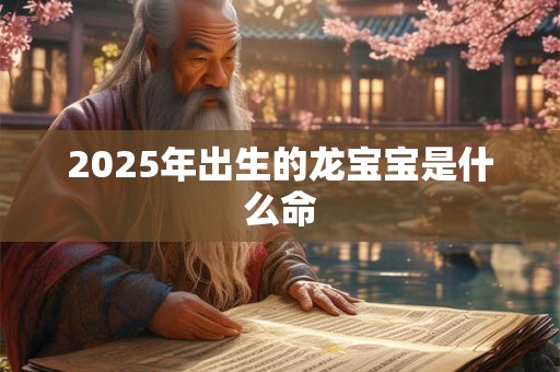 2025年出生的龙宝宝是什么命