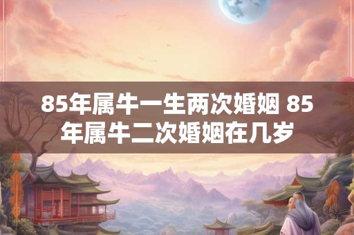 85年属牛一生两次婚姻 85年属牛二次婚姻在几岁