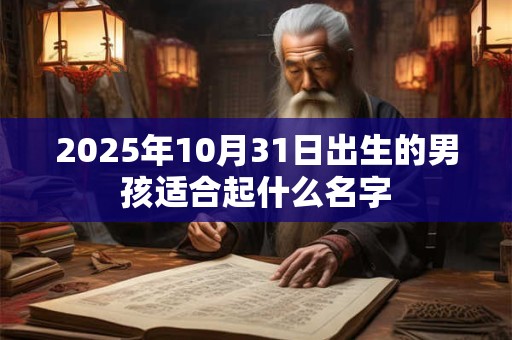 2025年10月31日出生的男孩适合起什么名字