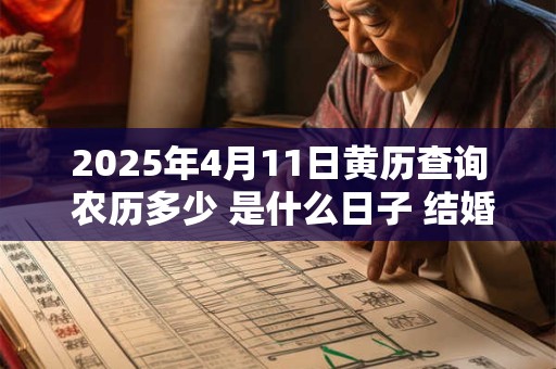 2025年4月11日黄历查询 农历多少 是什么日子 结婚吉时