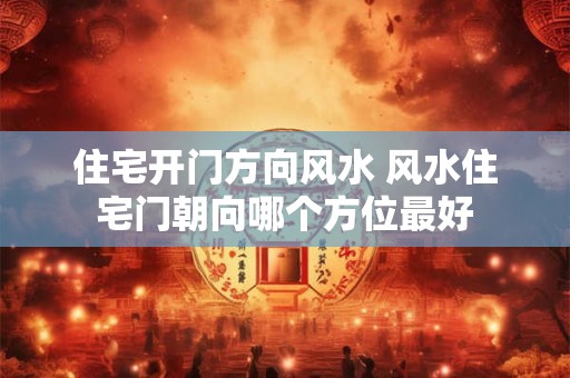 住宅开门方向风水 风水住宅门朝向哪个方位最好
